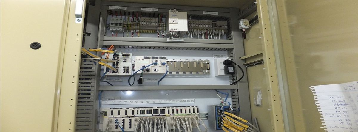Allen-Bradley PLC control cabinet, fully wired and terminated